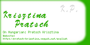 krisztina pratsch business card